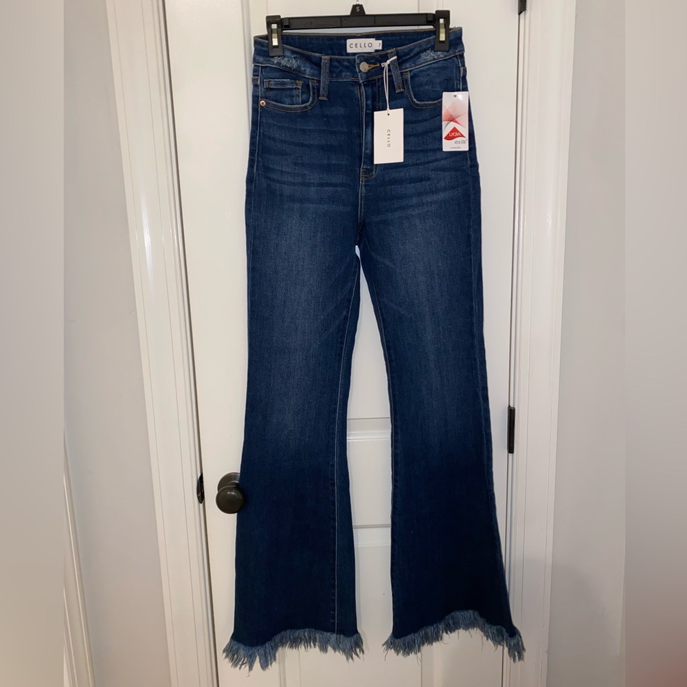 Cello Dark Blue Flare Jeans